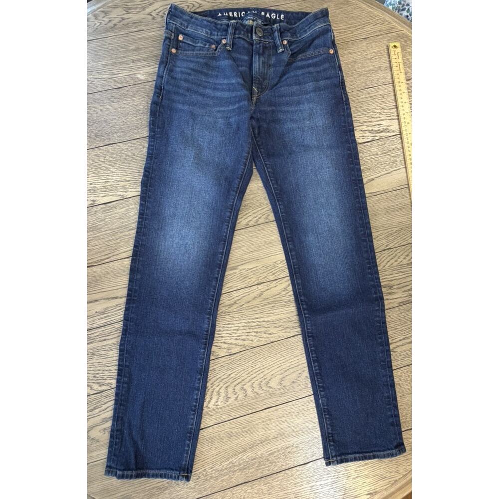 American Eagle AE Blue Jeans Men’s Size 29X32 Athletic Straight - Picture 2 of 11
